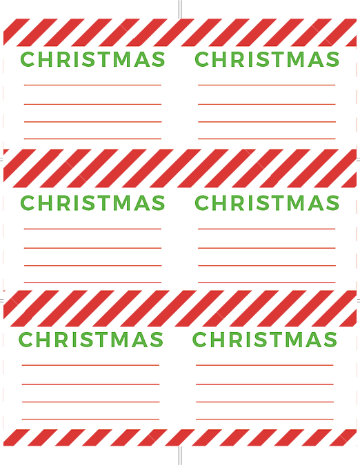 Free printable Christmas storage labels