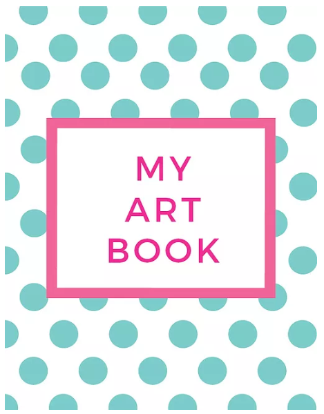 "My Art Book" polka dot cover