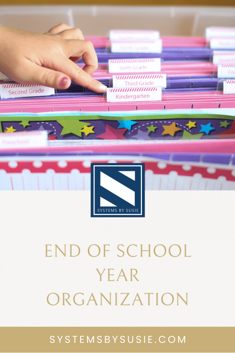 End of School Year Organization for Parents