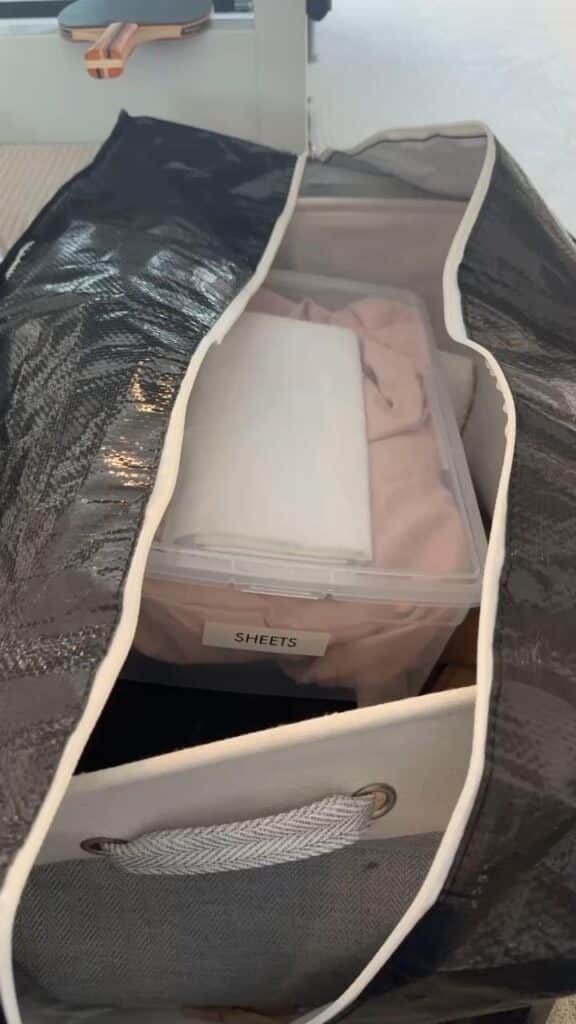 Packing for the dorm with moving bags