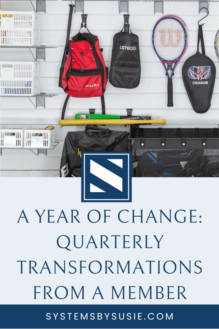 A Year of Change: Quarterly Transformations from a Systems by Susie Member