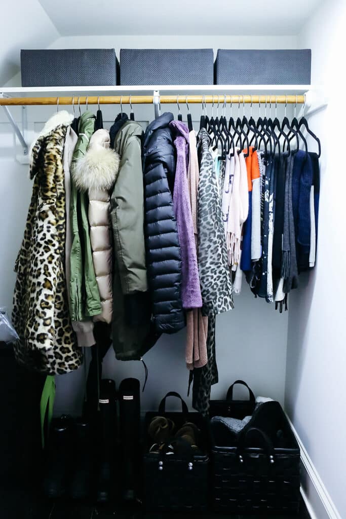 Organized coat closet