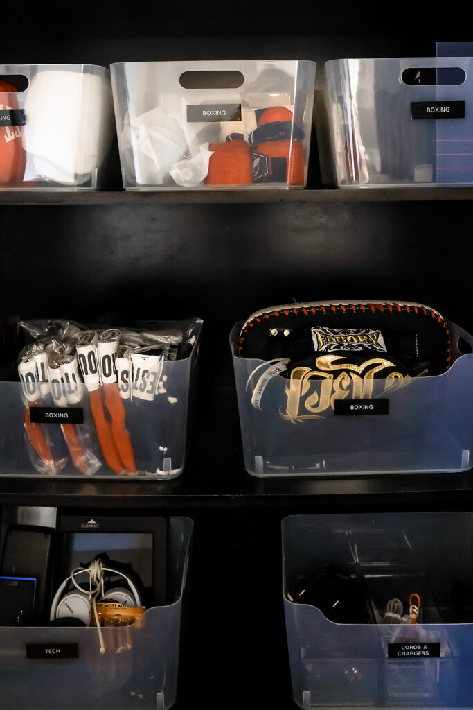 Supplies organized after a concierge move