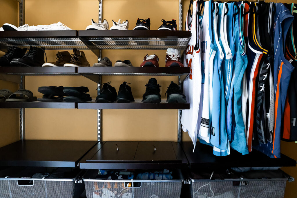 Closet organized after a concierge move