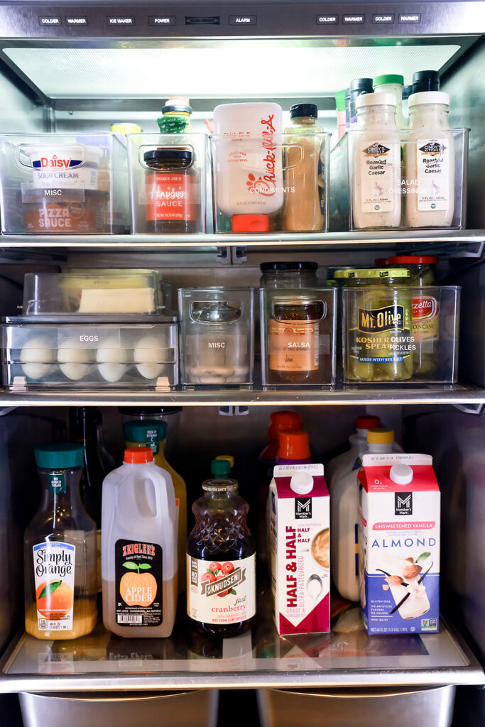 Fridge stocked as part of a concierge move