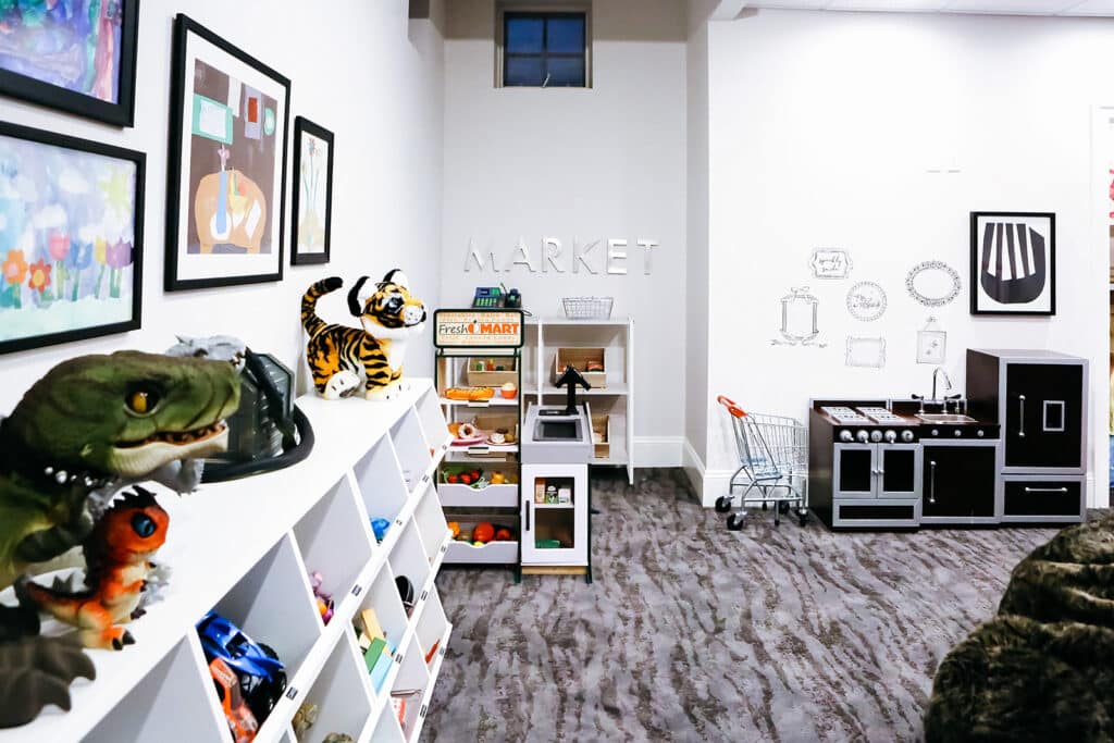 An organized playroom