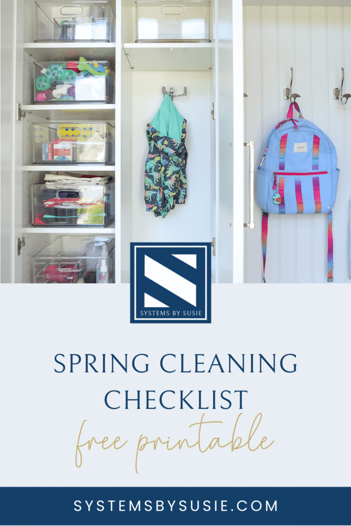 Spring Cleaning Checklist - Free Printable from Systems by Susie (systemsbysusie.com)