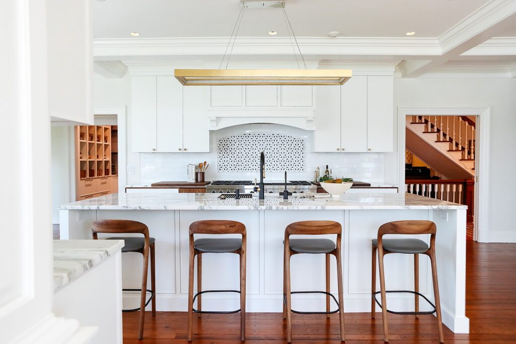 Clean, white kitchen