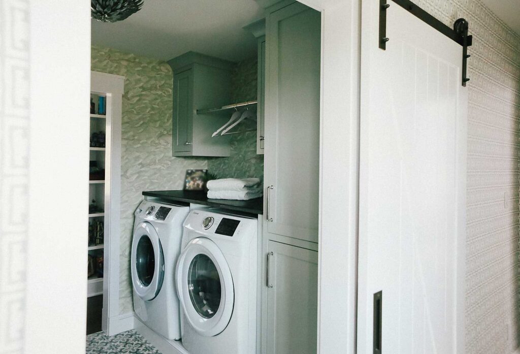 Organized laundry room