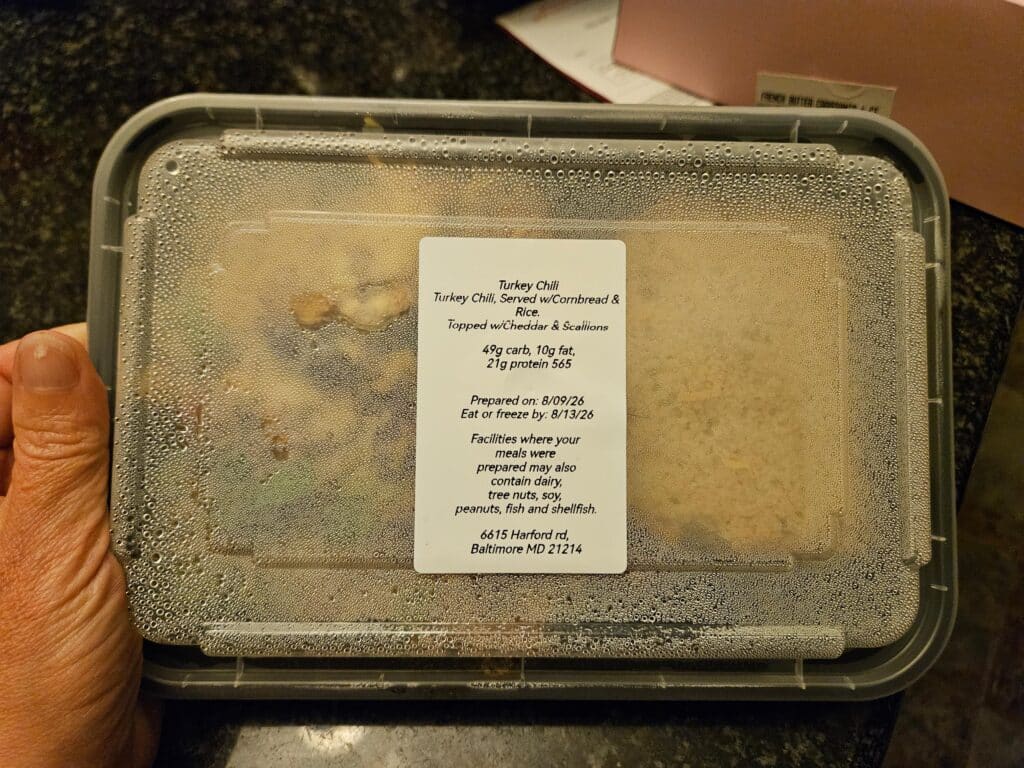 Meal delivered by Farm to Temple in Baltimore