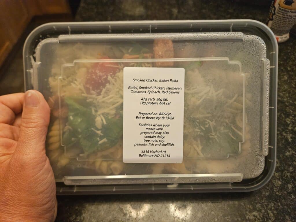 Meal delivered by Farm to Temple in Baltimore