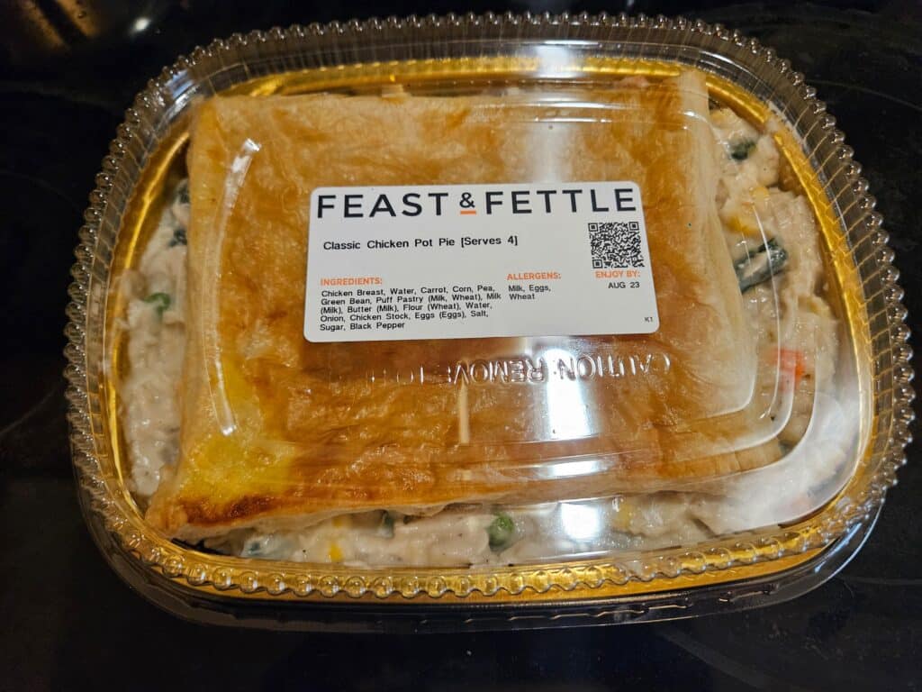 Packaged Chicken Pot Pie from Feast & Fettle