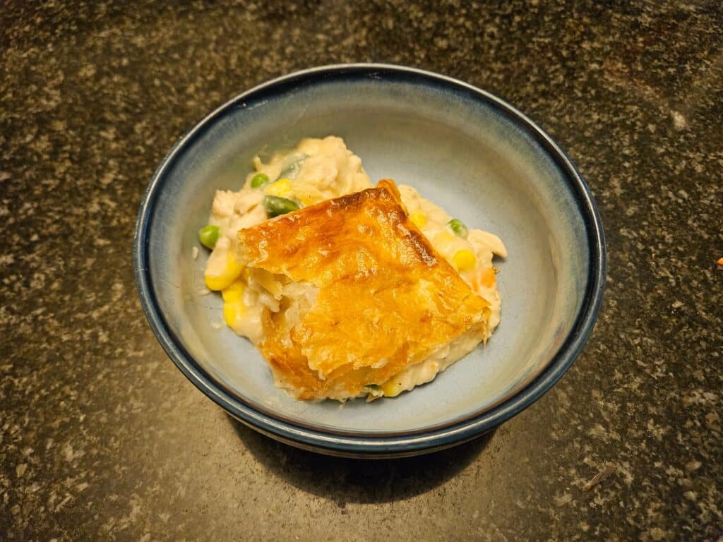 A serving of chicken pot pie from Feast & Fettle