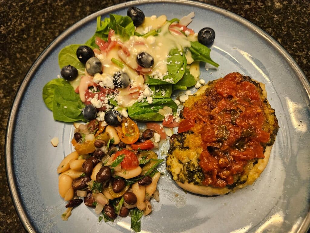 Plated meal from Feast & Fettle