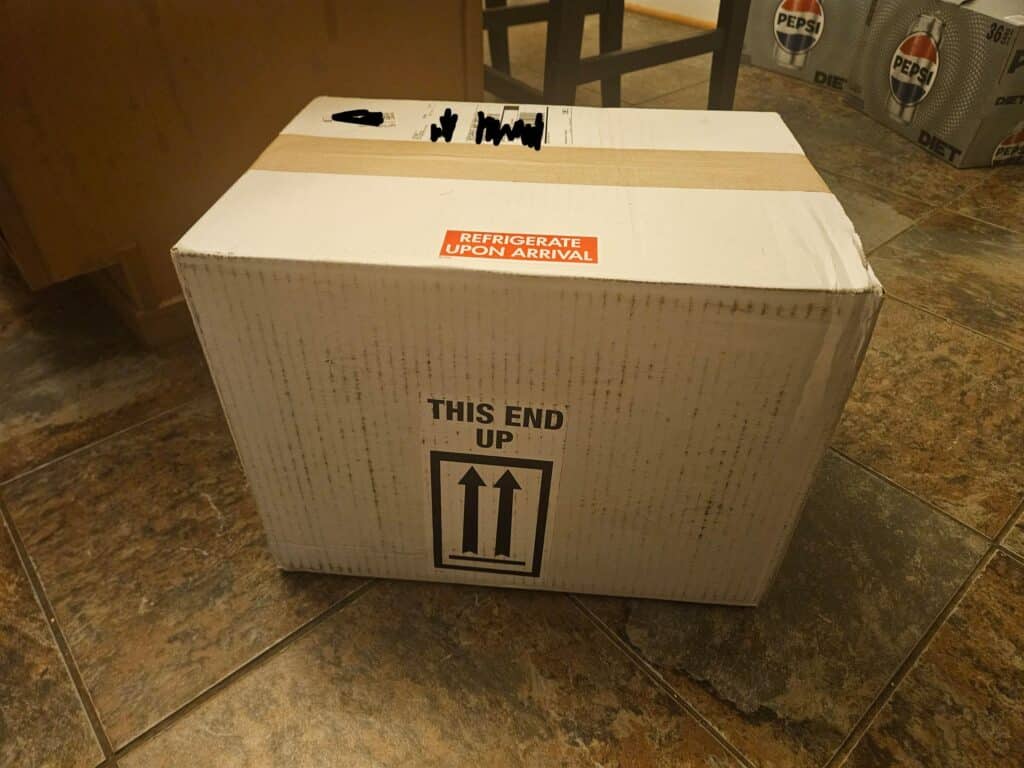 Box delivered by Vegetable + Butcher